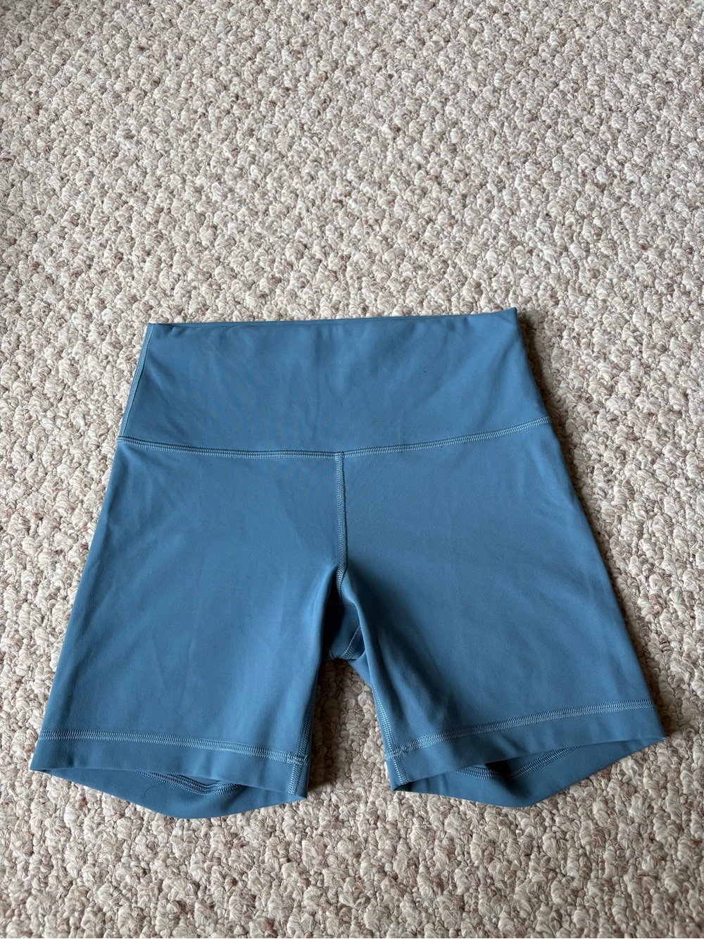 lululemon athletica High-Rise Slate Blue Bike Shorts - Picture 2 of 3